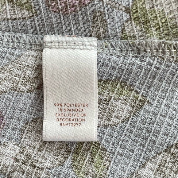 LC Lauren Conrad women’s cold shoulder short sleeve purple print large - Picture 5 of 9